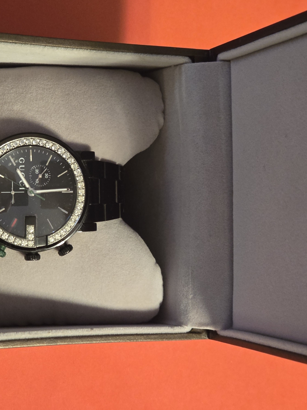 Gucci Custom Diamond Watch – Black Stainless Steel | Approx. 3.10 CTW Diamonds - Picture 12 of 13